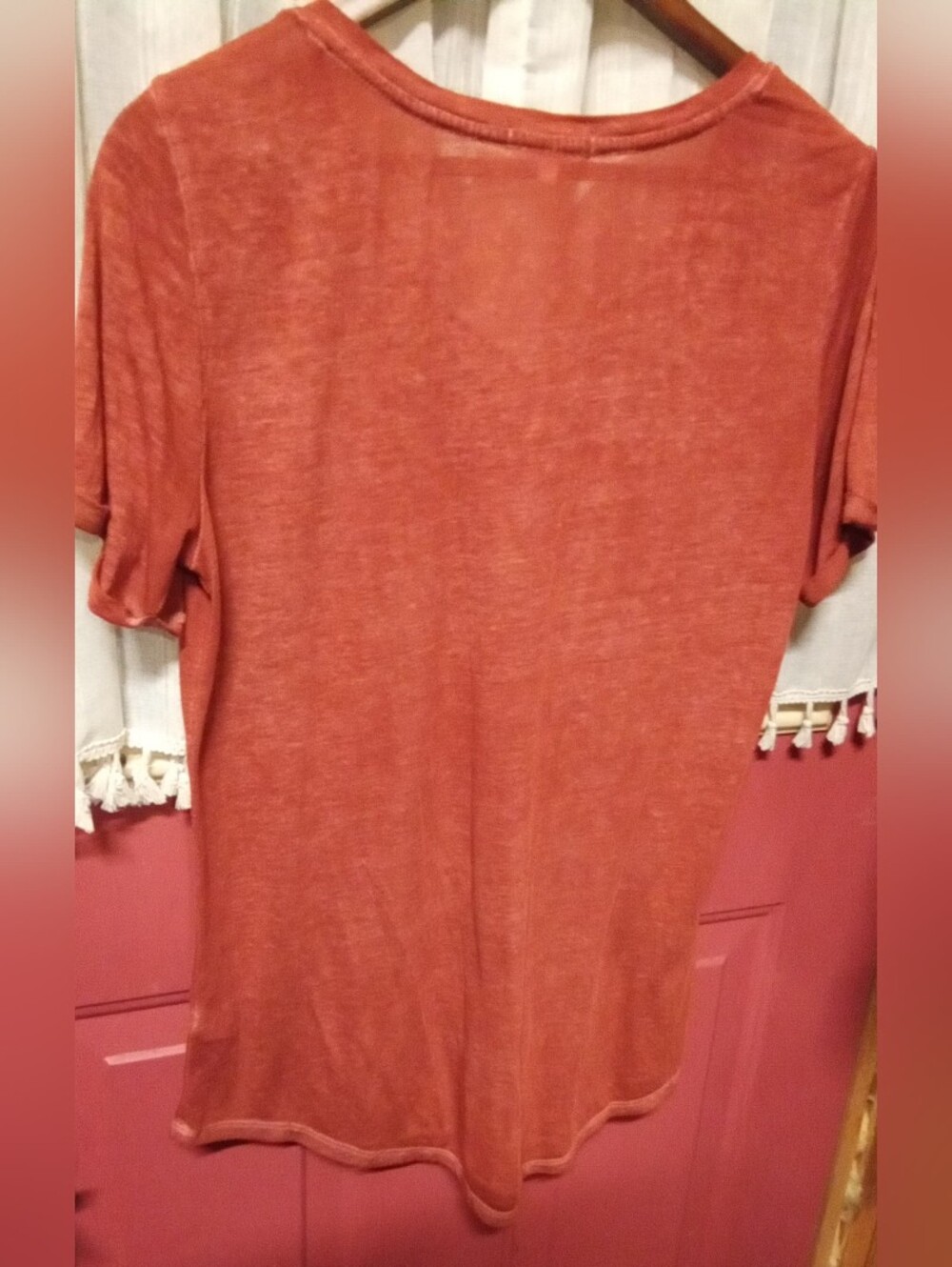 Maurices Rust Red V-Neck Farmers Graphic Tee - Picture 2 of 4